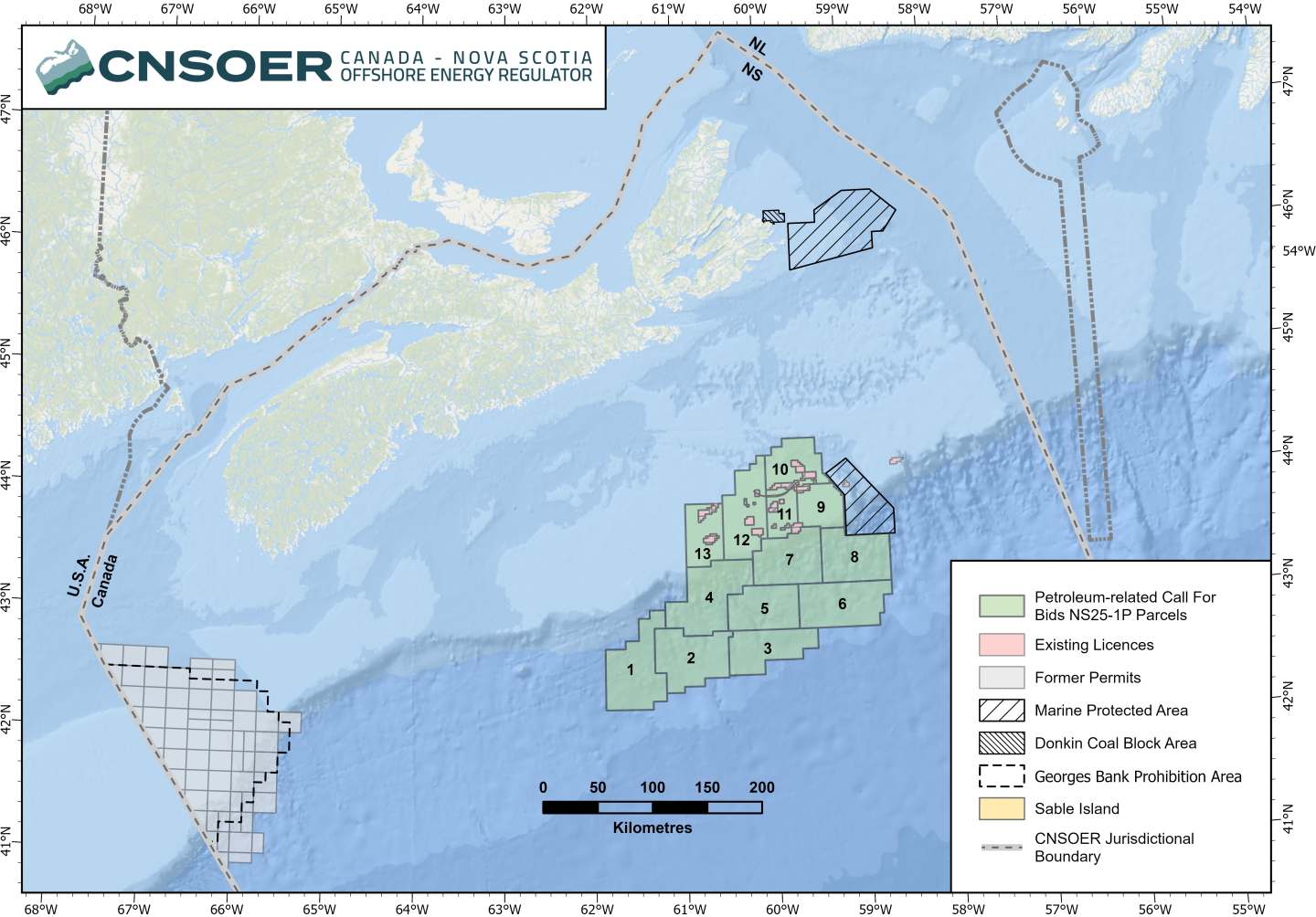Petroleum-Related Call for Bids NS25-1P Parcels
